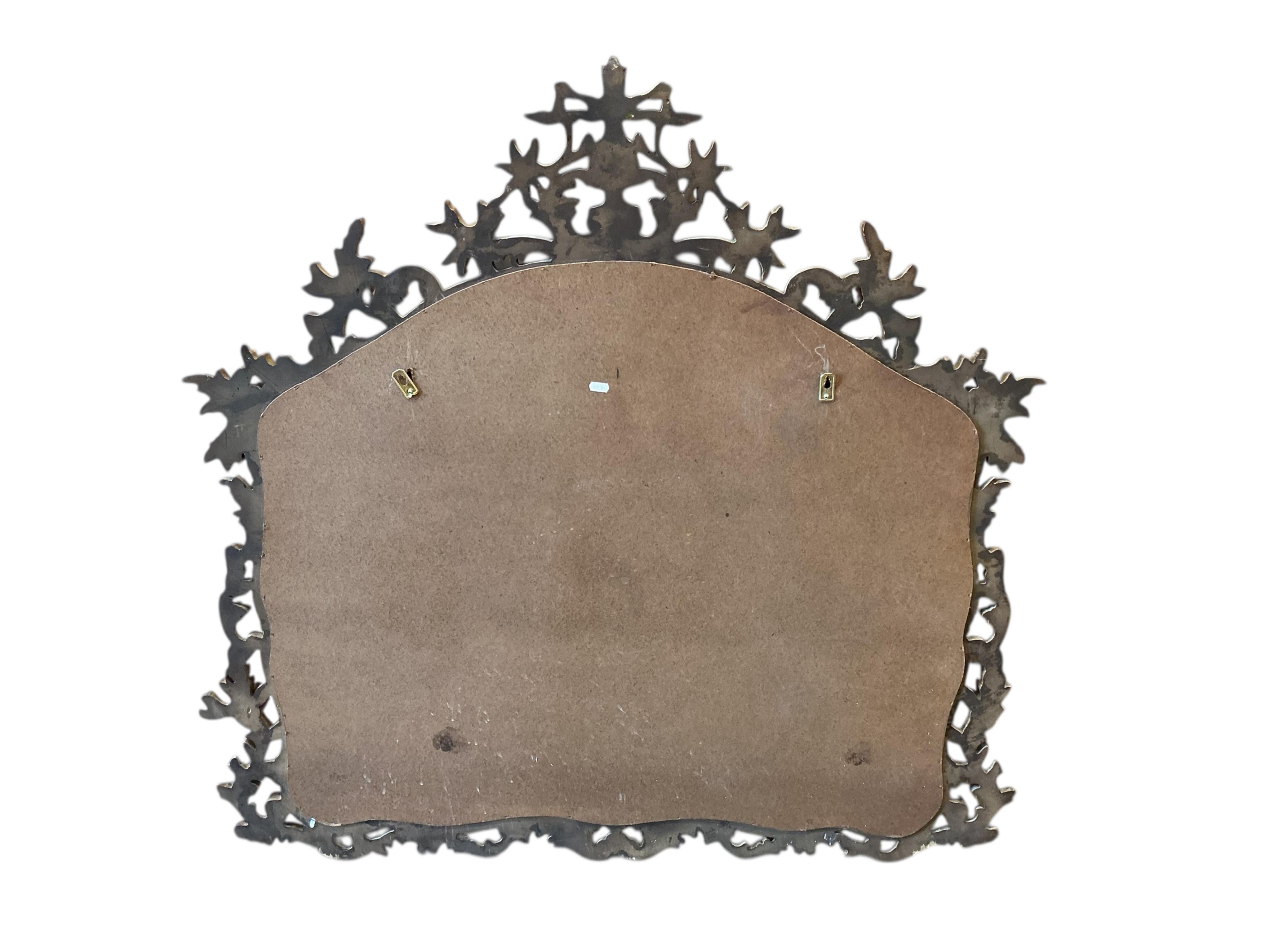 A Victorian style gilt composition wall mirror, width 114cm, height 116cm